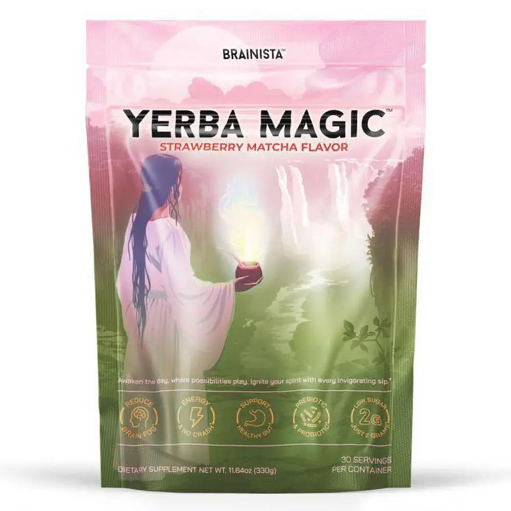 Peach Mango Prebiotic Probiotic Tea Powder with Yerba Mate