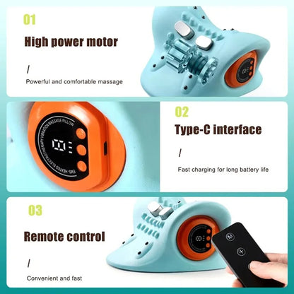 Neck Stretcher Massager with Heat and Traction