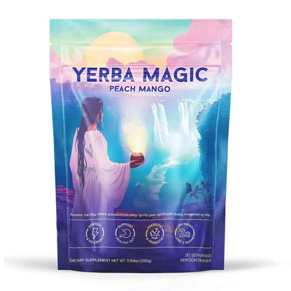 Peach Mango Prebiotic Probiotic Tea Powder with Yerba Mate