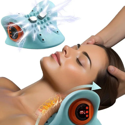 Neck Stretcher Massager with Heat and Traction