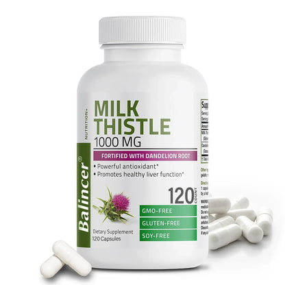 Milk Thistle Capsules | Liver Support Supplement (30/60/120 Count)
