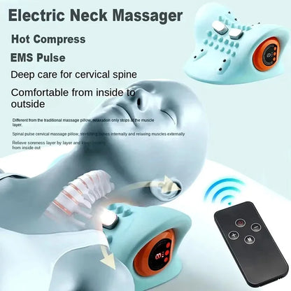 Neck Stretcher Massager with Heat and Traction