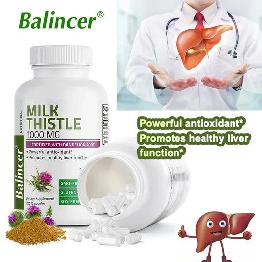 Milk Thistle Capsules | Liver Support Supplement (30/60/120 Count)
