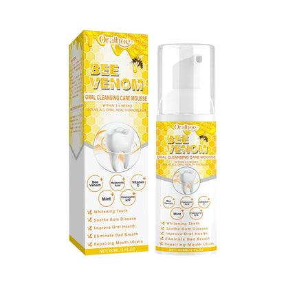 Bee Venom Toothpaste Mousse — Whitening Foam, Fresh Breath, Gentle Care