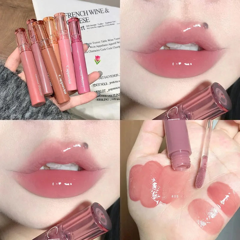 Waterproof Lip Gloss Jelly Shine, Long-Lasting Hydration (2.8g)