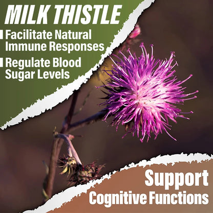 Milk Thistle Capsules | Liver Support Supplement (30/60/120 Count)