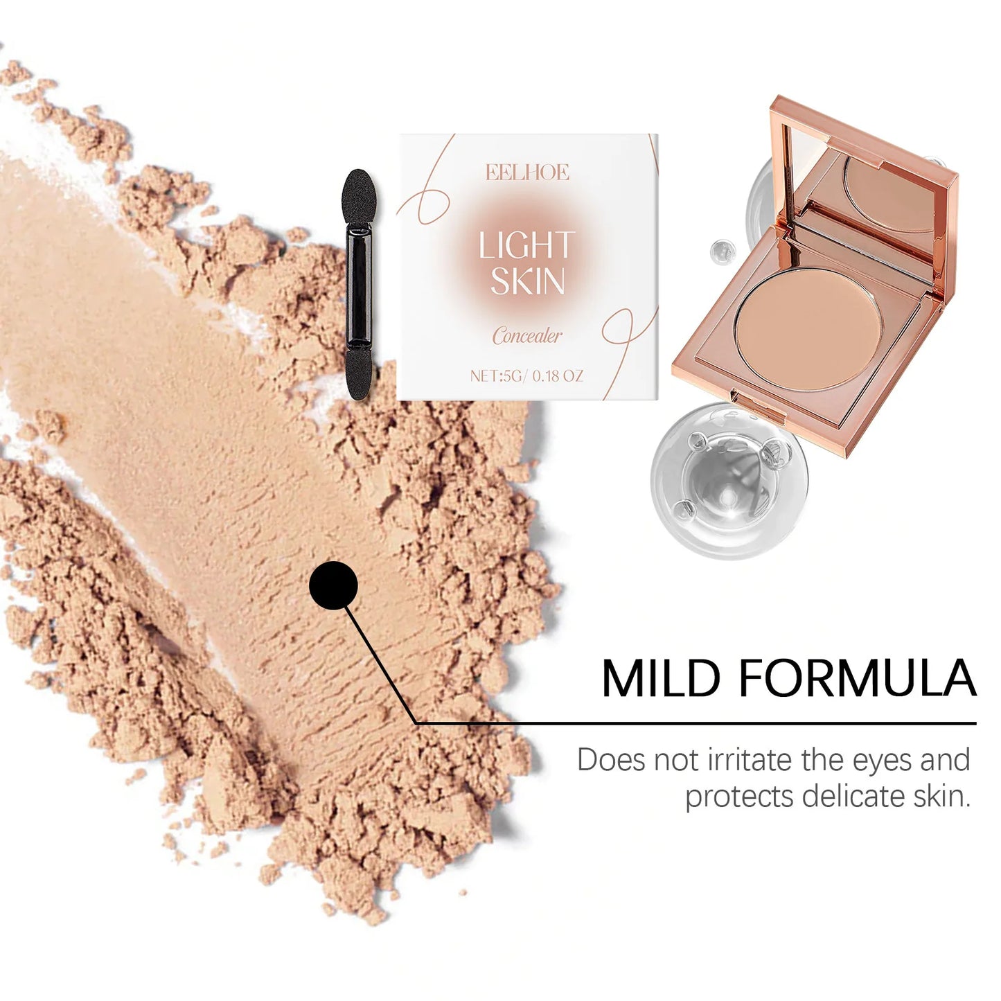 EELHOE Color Correcting Concealer Quad, 4 Shades, 5g